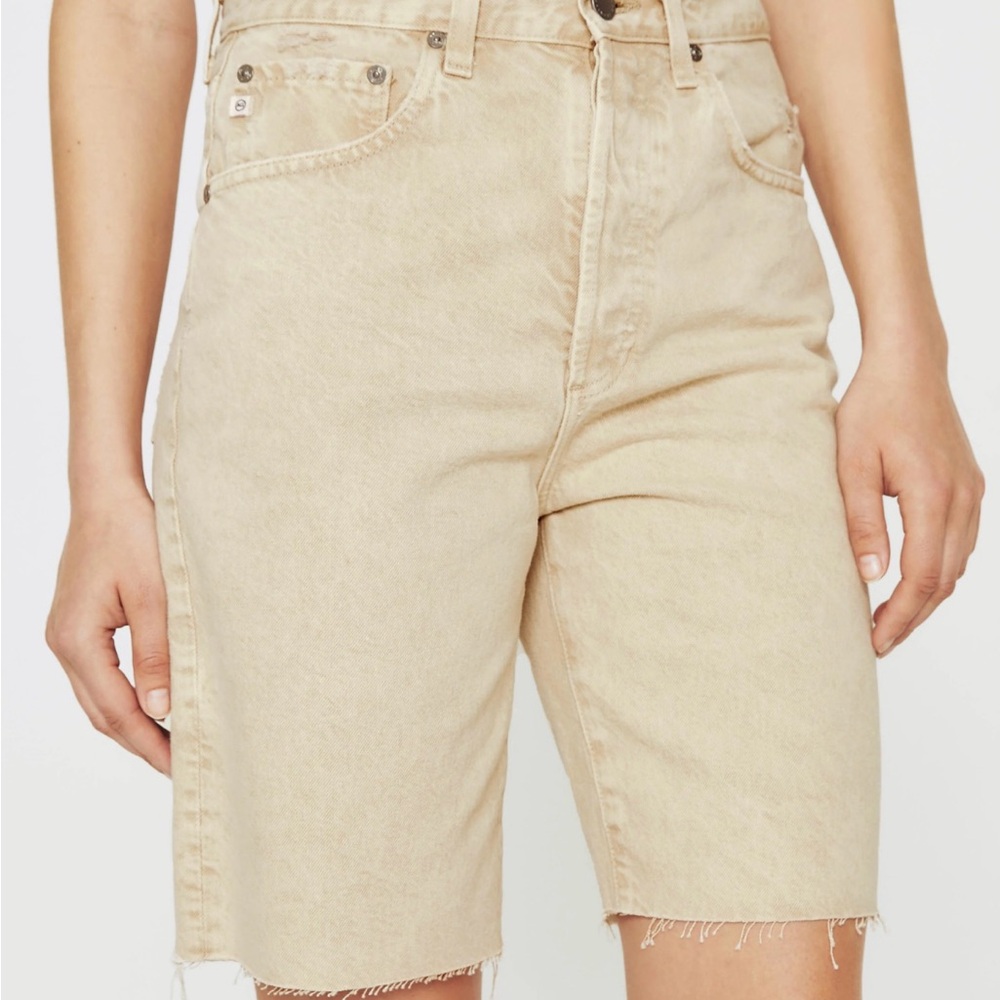 AG Adriano Goldschmied High waisted Shorts-Moonwash denim. So cute!